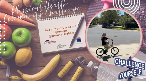 Student riding bike