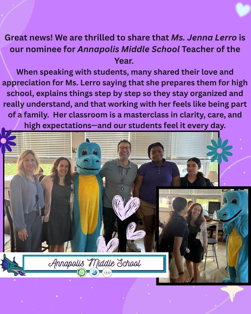 Nominee for teacher of the yar from AMS