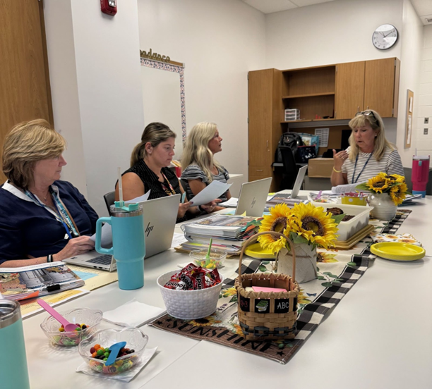 Teachers planning lessons