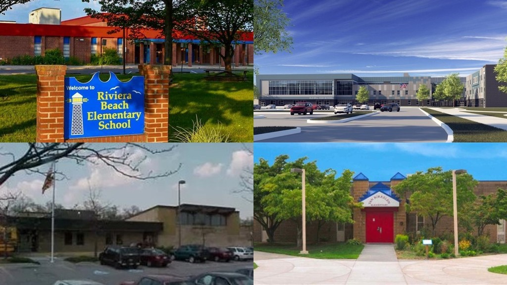 Photos of four schools in FY2027 capital budget