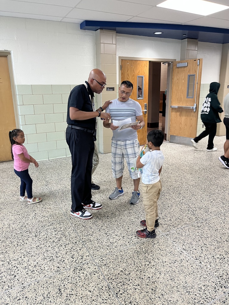 Principal Walker on duty helping our families navigate their students schedule 