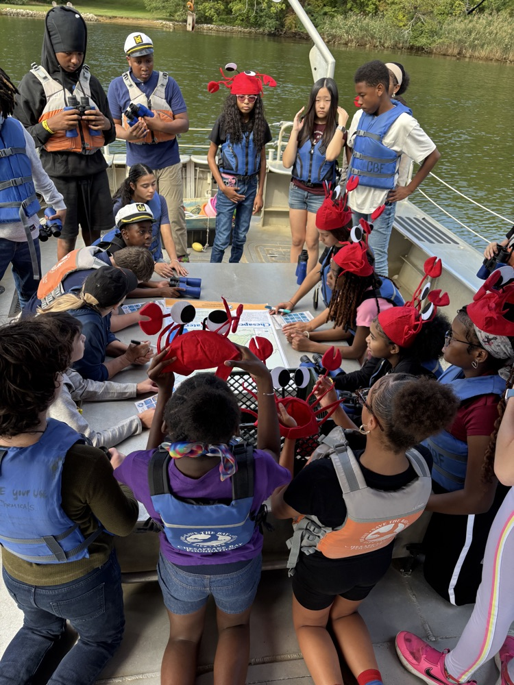students on a boat 