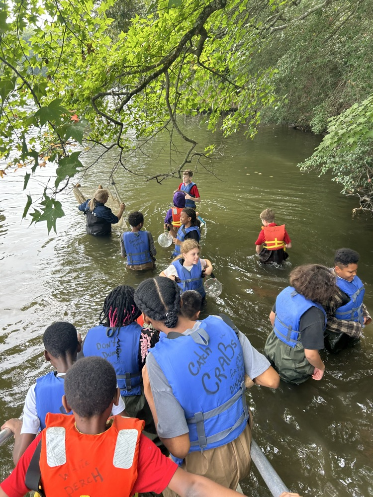 students in water 