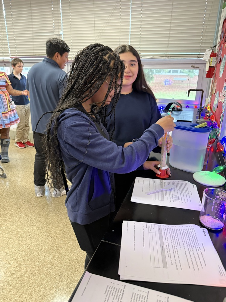students doing lab