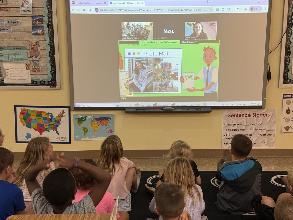 Students learning Spanish