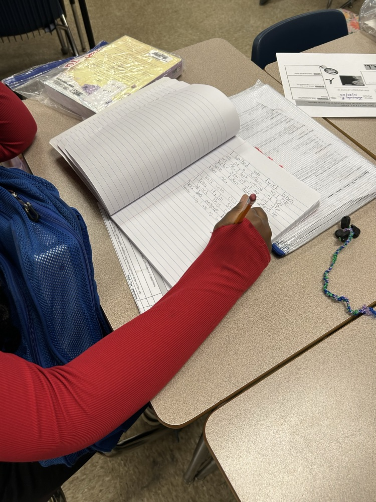 students writing
