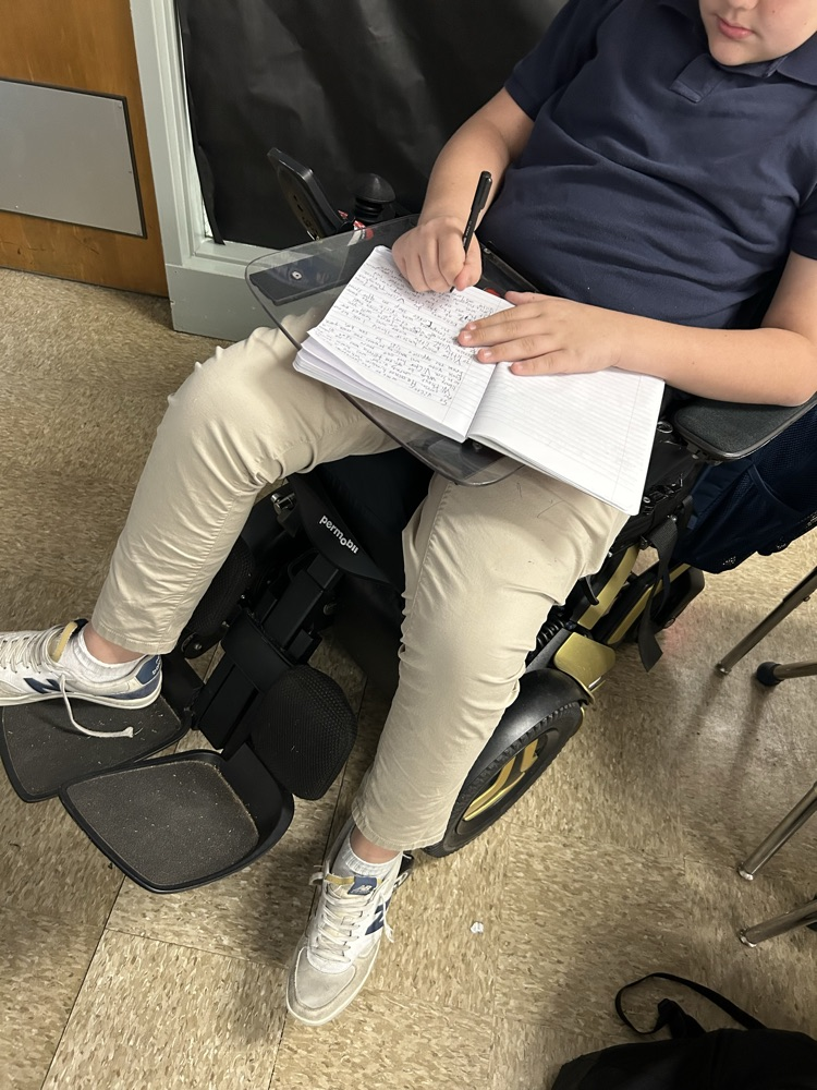 students writing