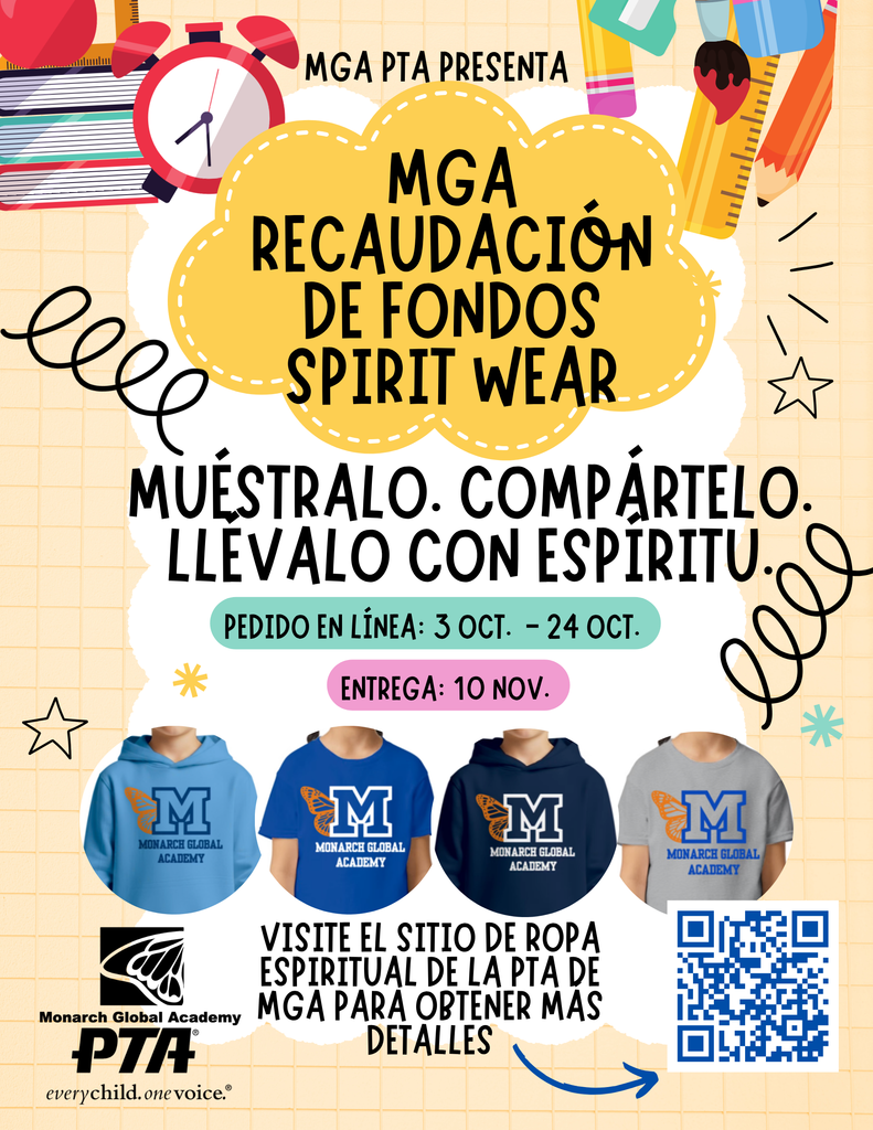 MGA Spirit Wear Flyer (Spanish)