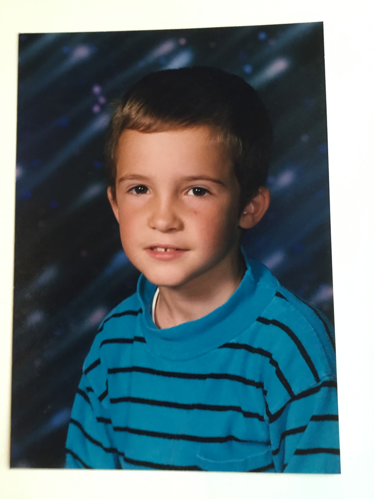 Photo of Mr. Haslun in elementary school