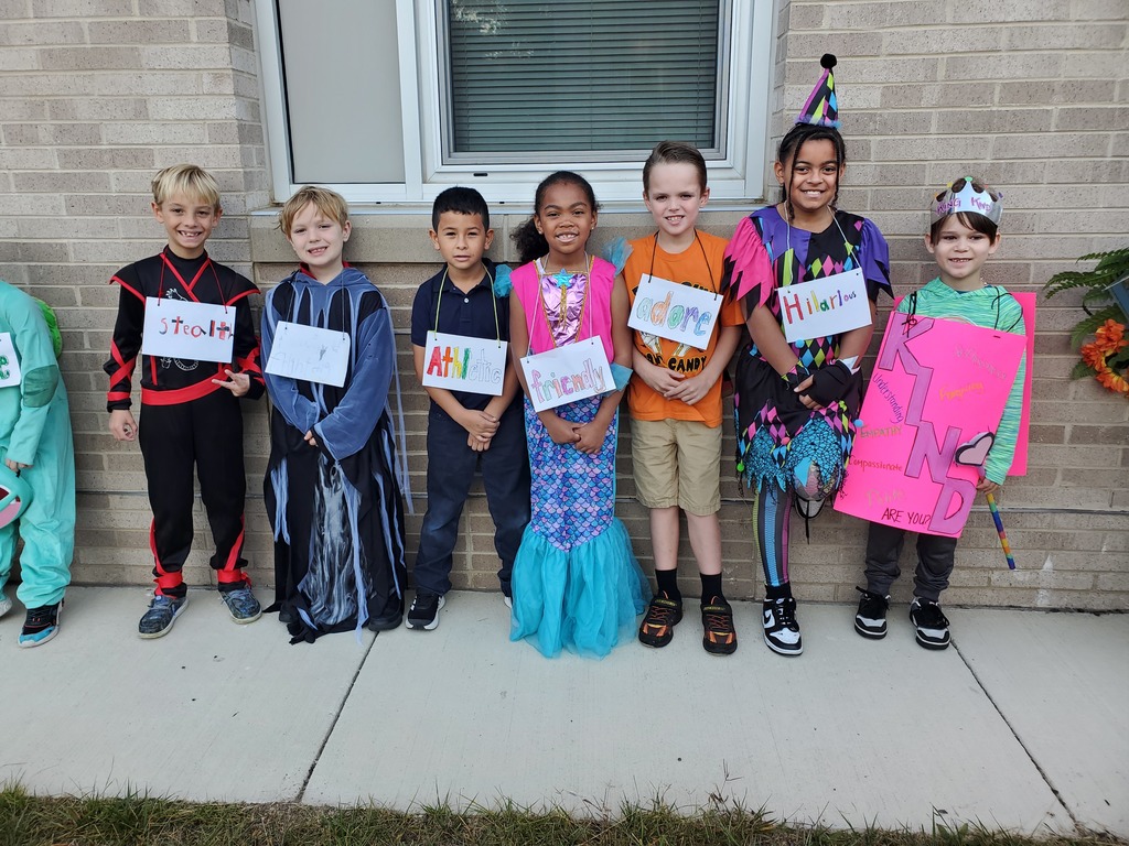 Students dressed in Halloween Costumes