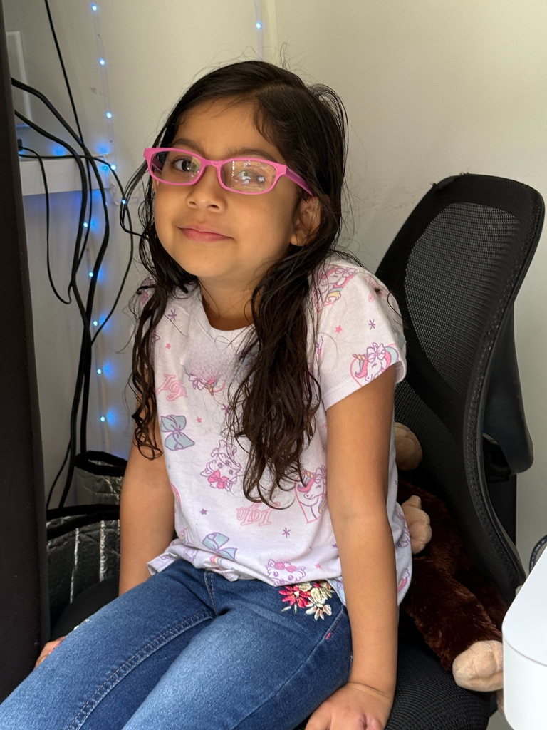 Student waiting for eye exam