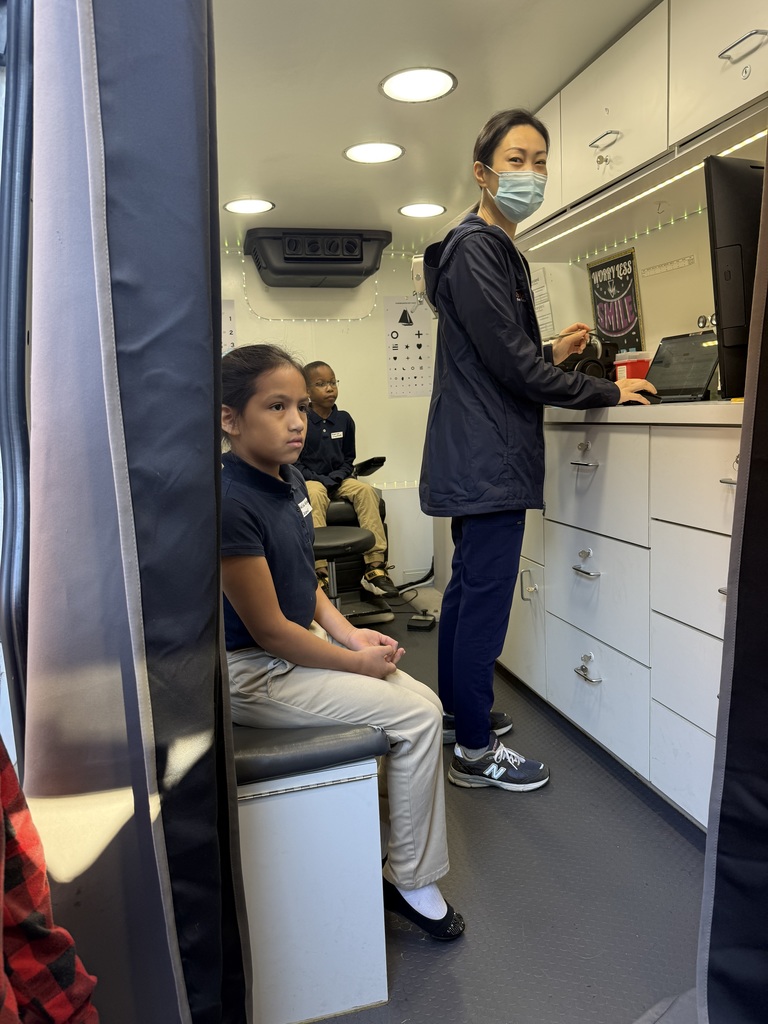 Students waiting to be seen by Optometrist