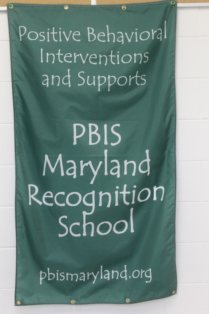 PBIS Banner- showing recognitition for  positive behavior interventions used in schools