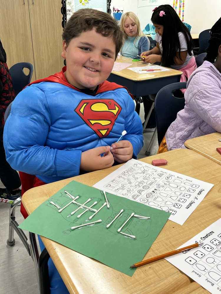 Superman with his super creation!