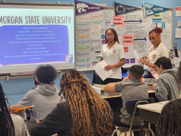 Morgan students presenting