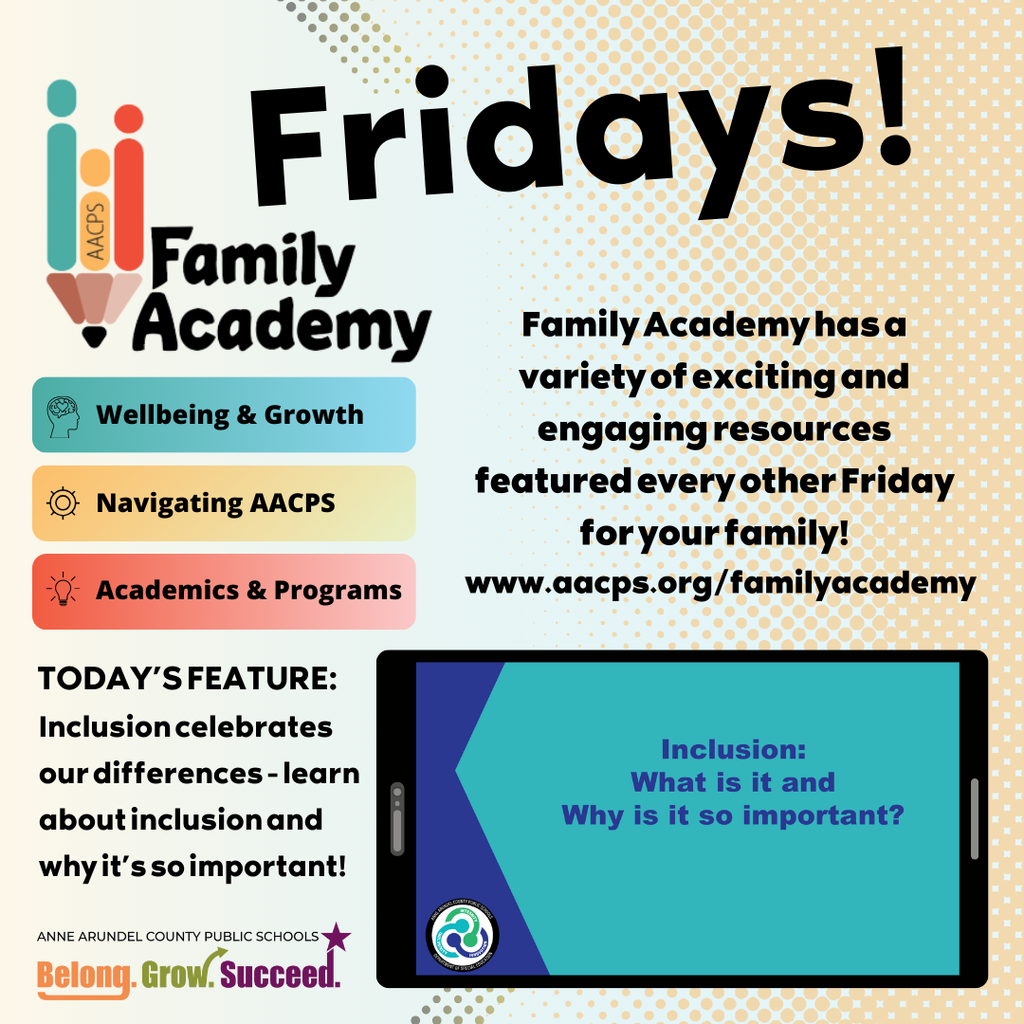 It's Family Academy Friday! Check out the Family Academy Newsletter at https://aacps.edurooms.com/engage/family-academy/newsletters/family-academy-fridays-12-5-25. Visit the Family Academy anytime at www.aacps.org/familyacademy or in Spanish at www.aacps.org/academiafamiliar! #AACPSFamily #BelongGrowSucceed
