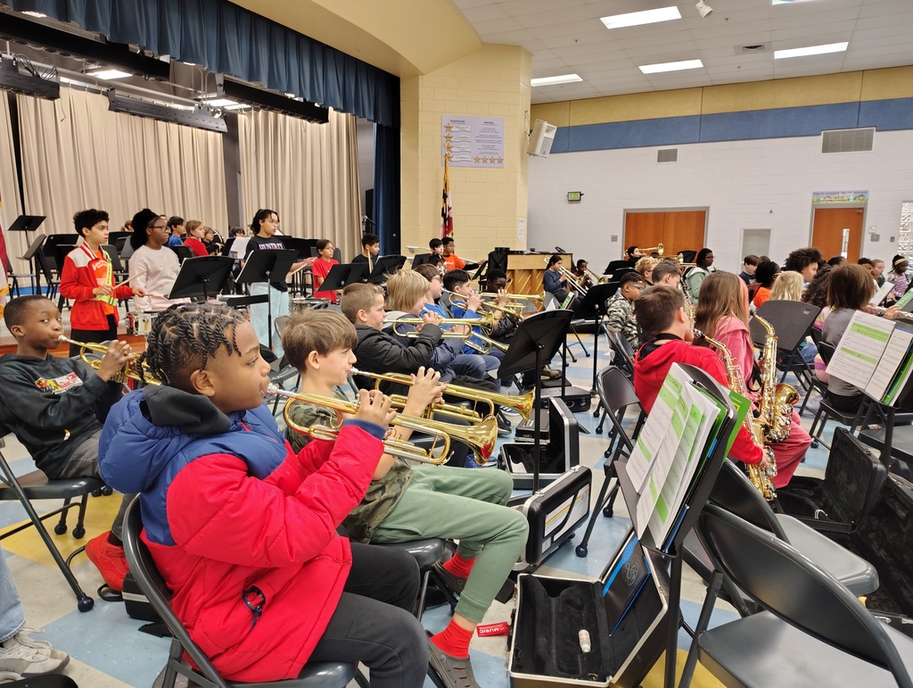 Elementary band students perform in their Winter Concert.