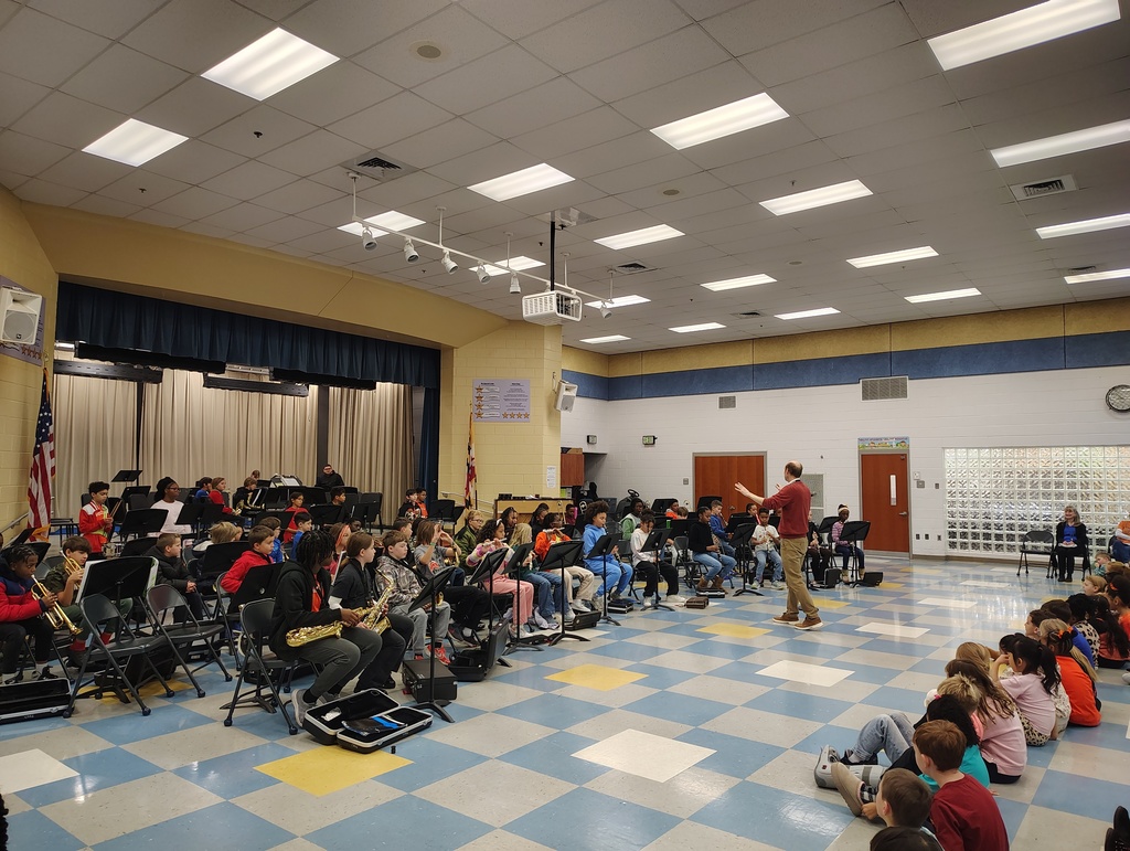 Elementary band students perform in their Winter Concert.