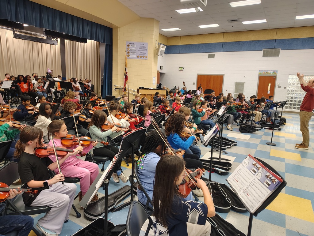 Elementary orchestra students perform in their Winter Concert