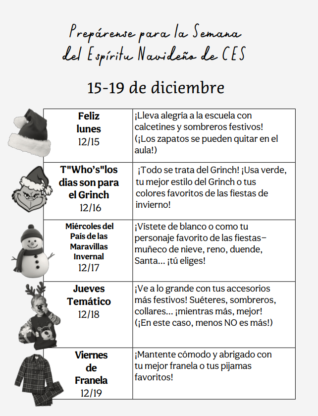 Holiday Spirit Week SP