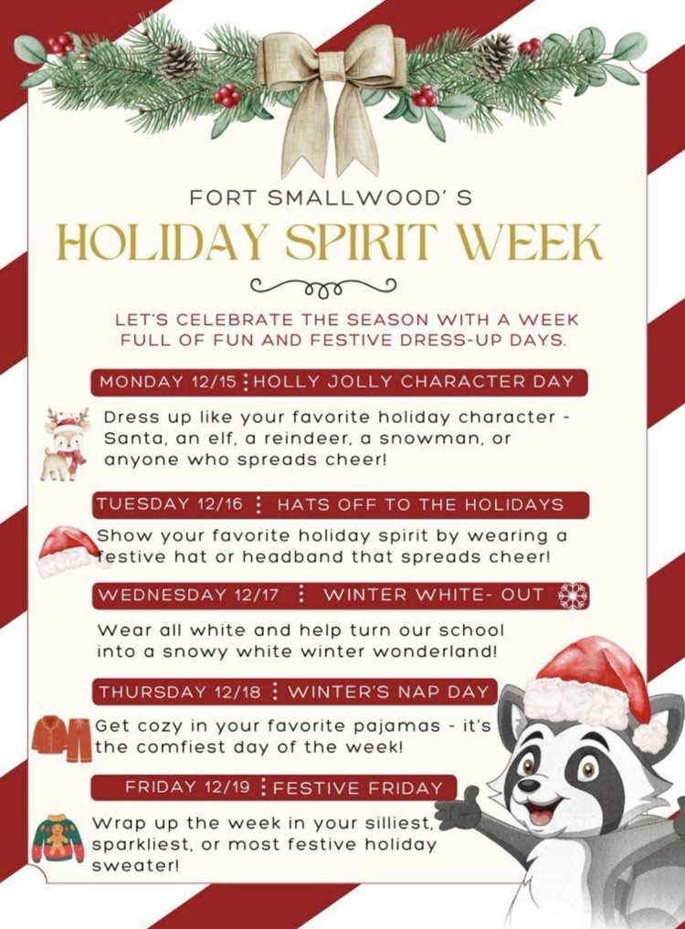 Holiday Spirit Week flyer