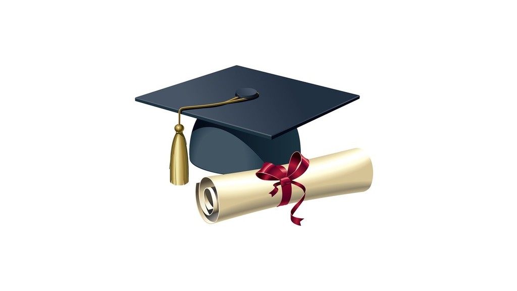 Graduation cap and diploma