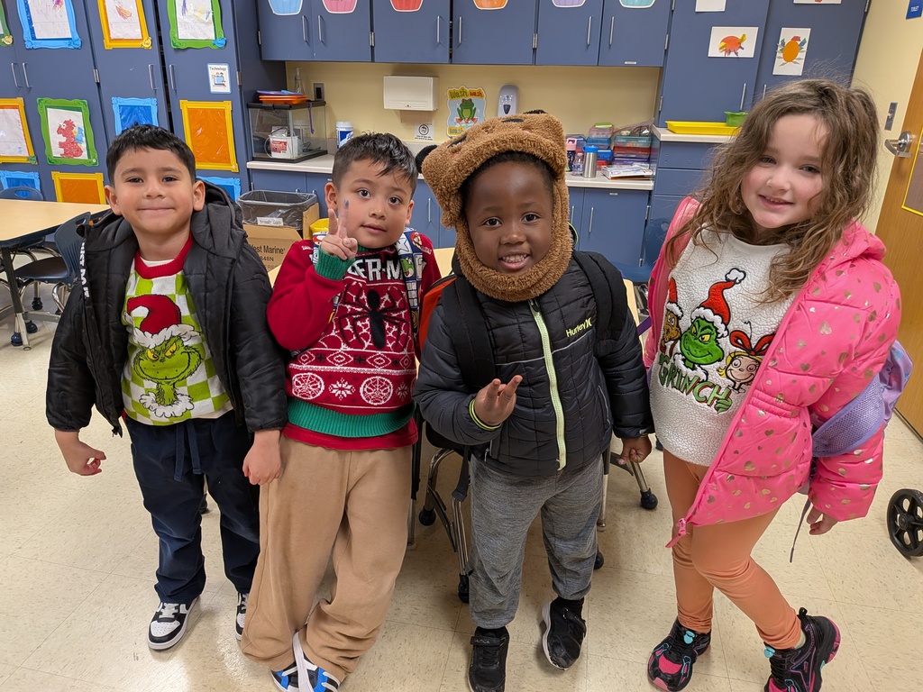 Students in holiday clothing