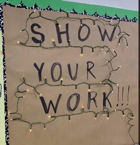 show your work with lights 