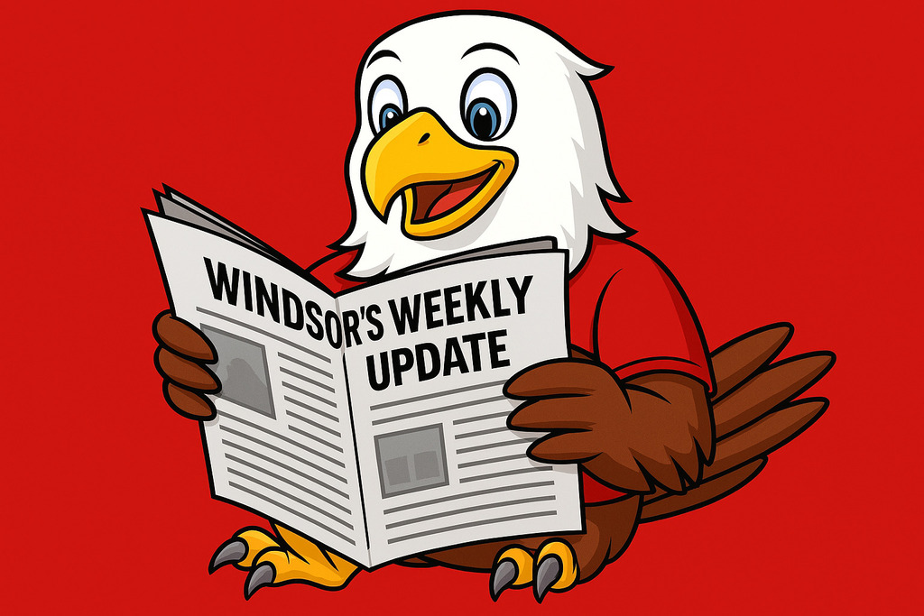Eagle reading Windsor's Weekly Update