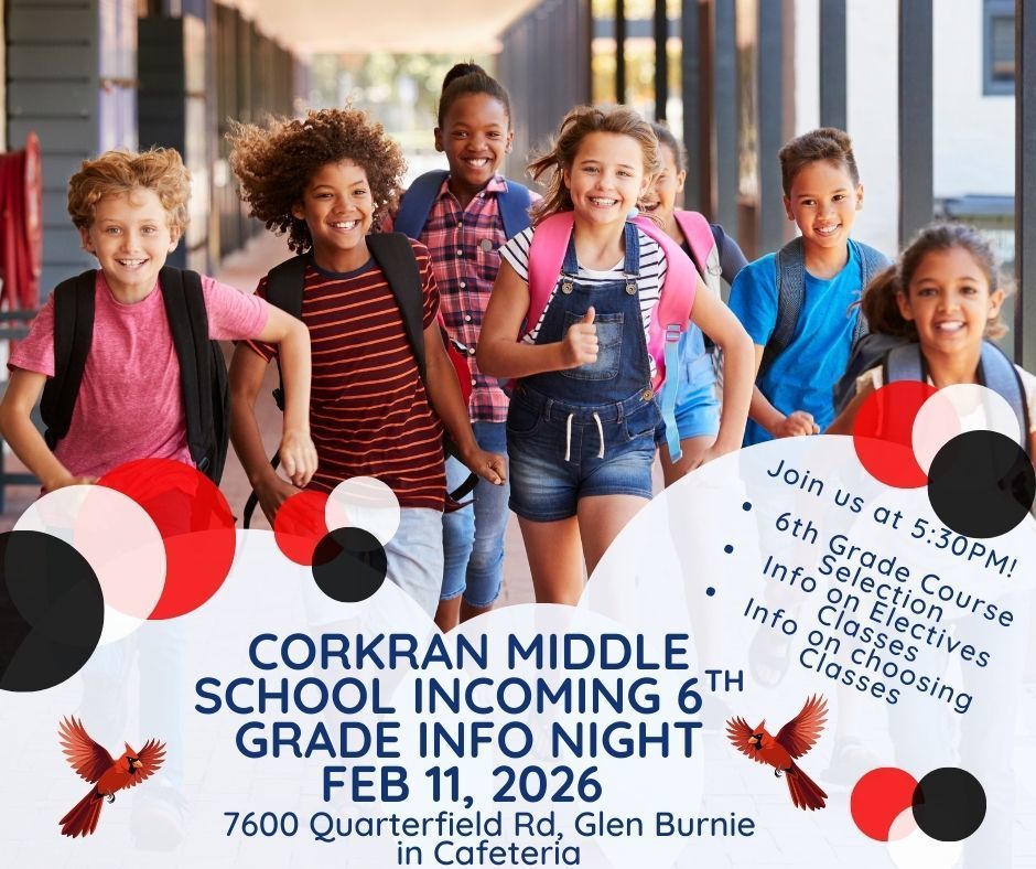 Rising 6th Grade Parent Information Night at Corkran