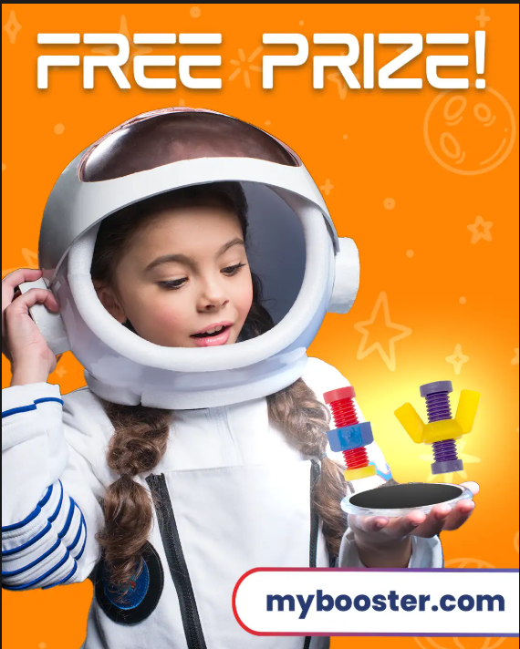 free prize, girl in astronaut outfit