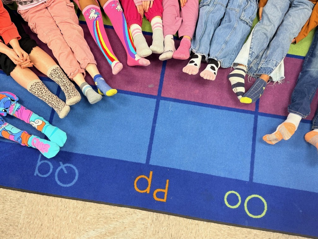 Look at our silly socks