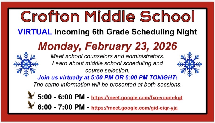 Crofton Middle School Scheduling Night