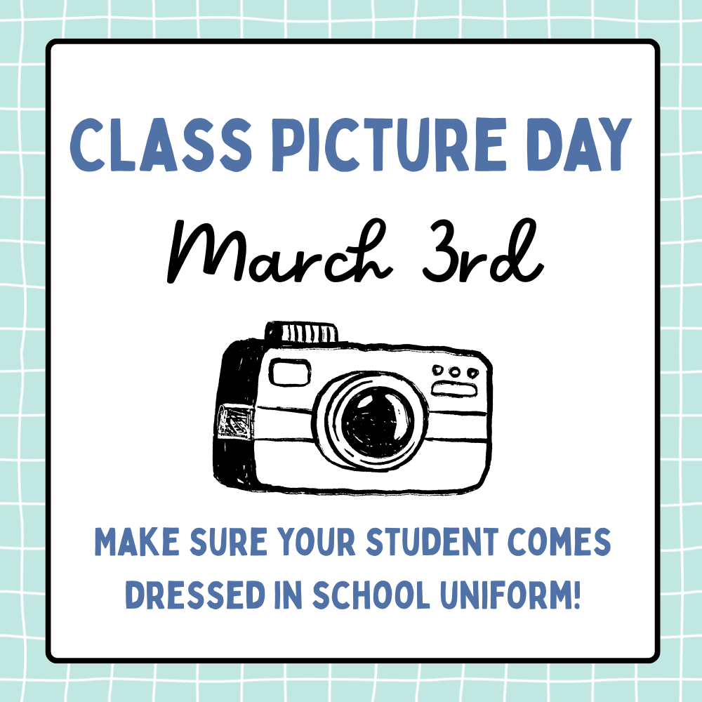 Class Picture Day reminder flyer