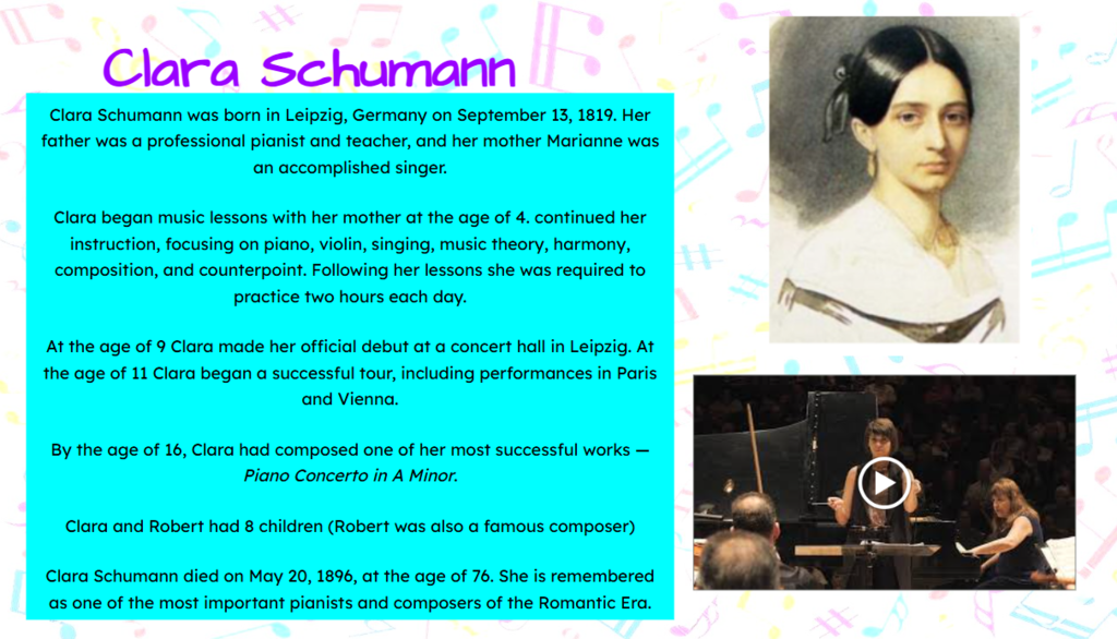 clara schumann bio and pictures