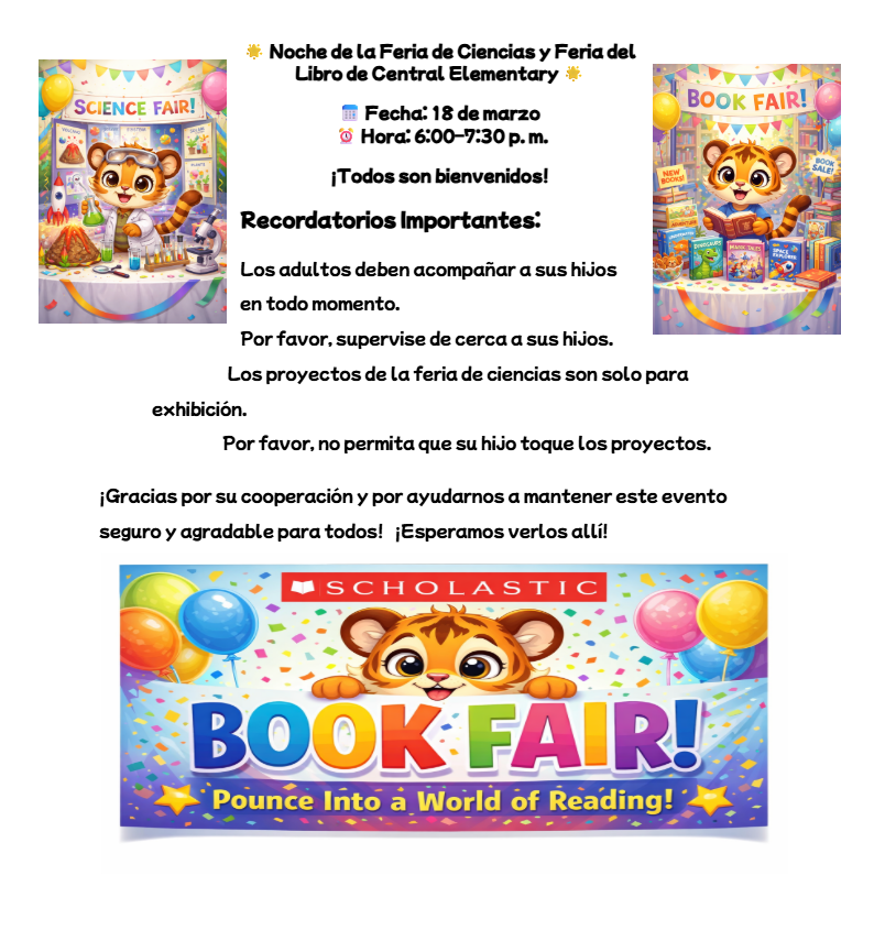 Book/Science Fair Flyer-Spanish