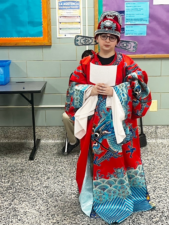Lunar Year at AMS 8th grader