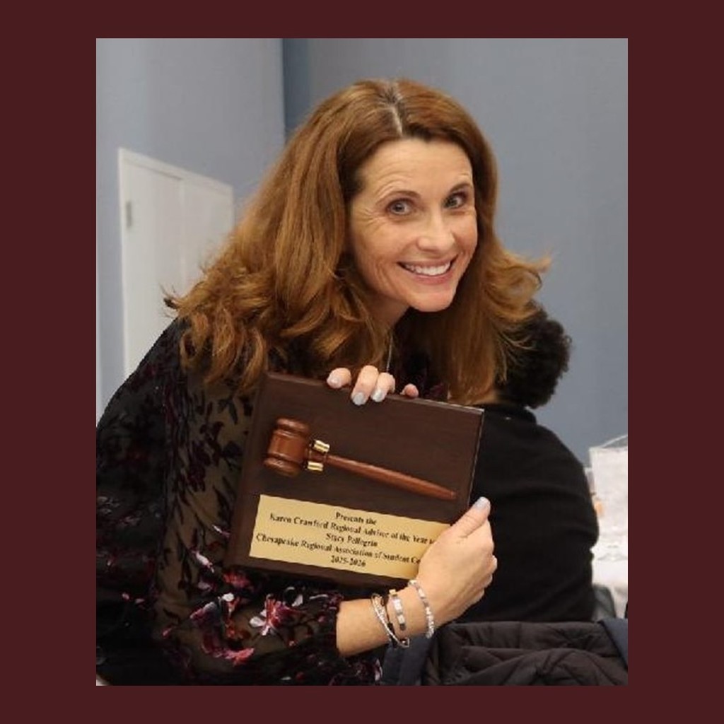 Stacy Pellegrin with award