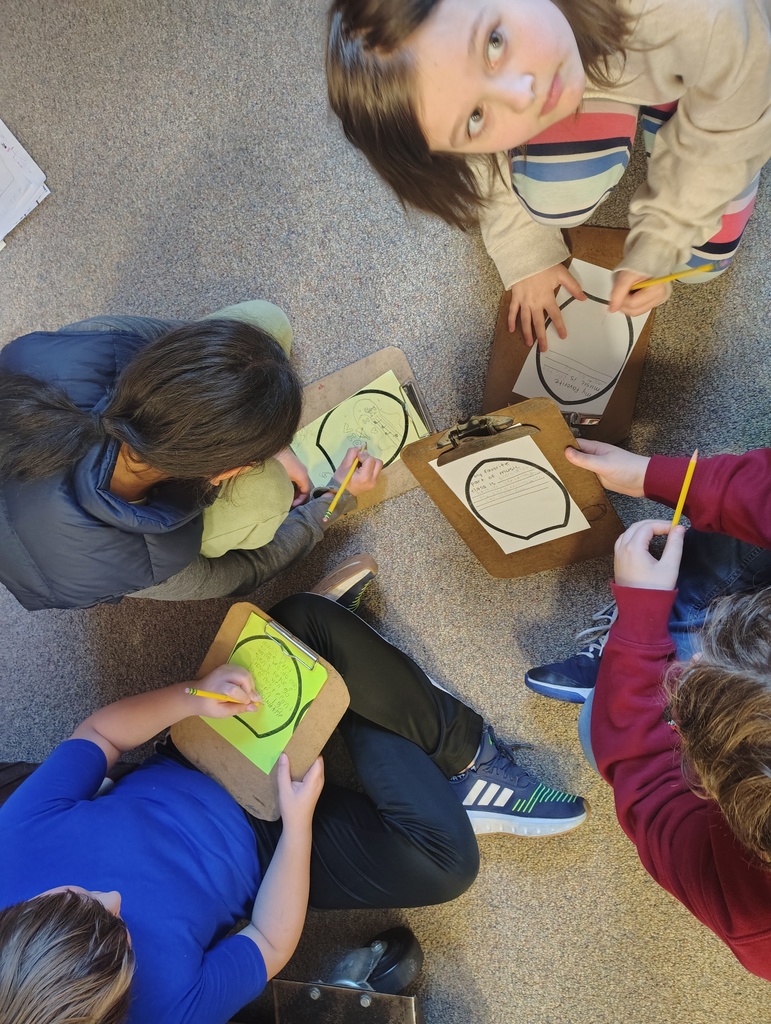 group of students working on their flower petals