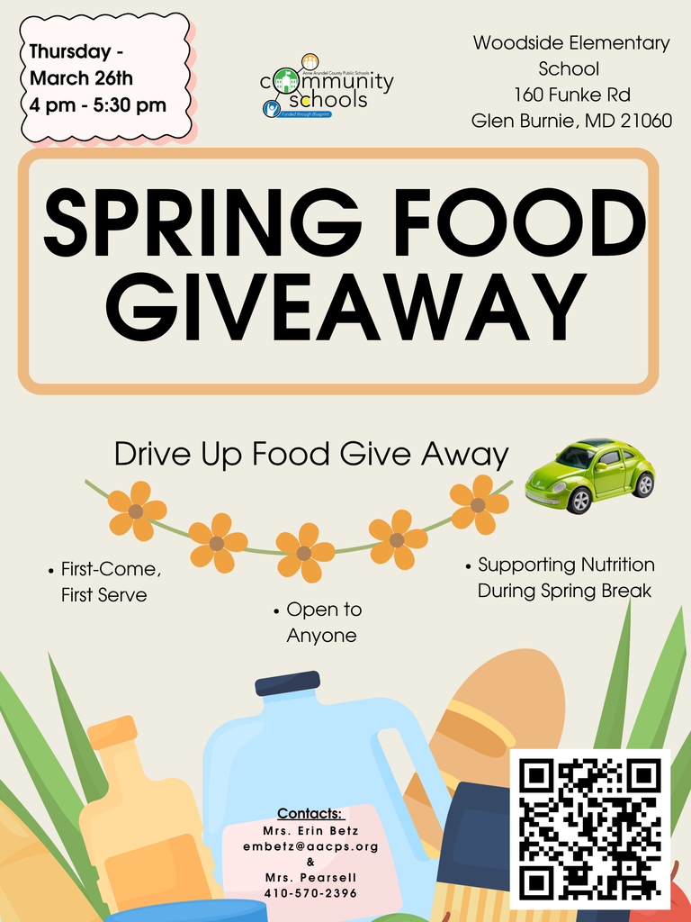 Spring Food Giveaway 3/26 4pm-5:30pm