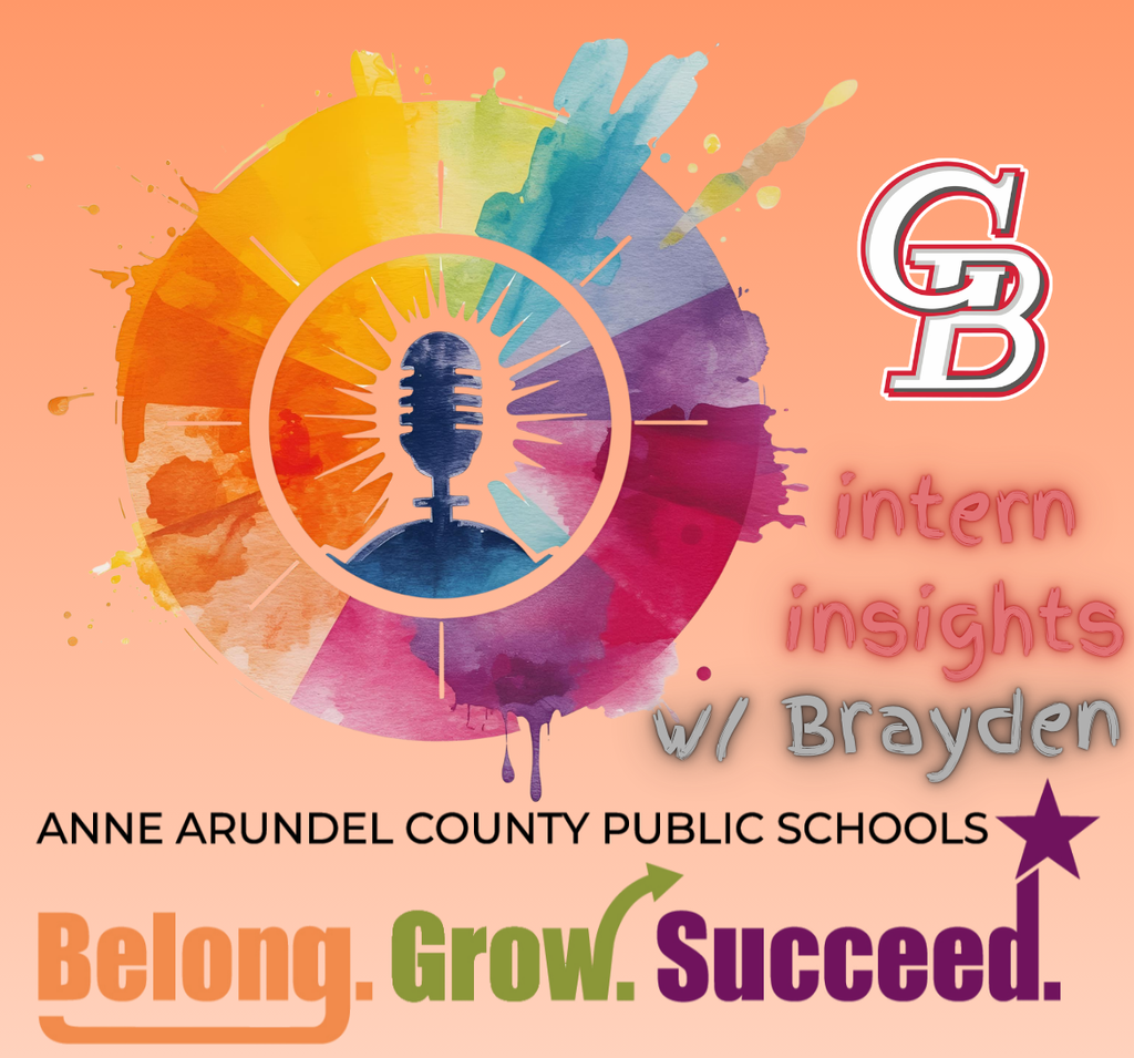 Brayden Glen Burnie Highschool, picture of microphone in a colorful circle