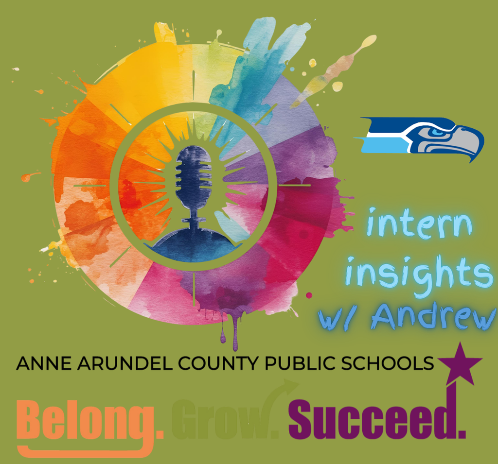 Andrew South River Intern Insight, picture of microphone in a colorful circle