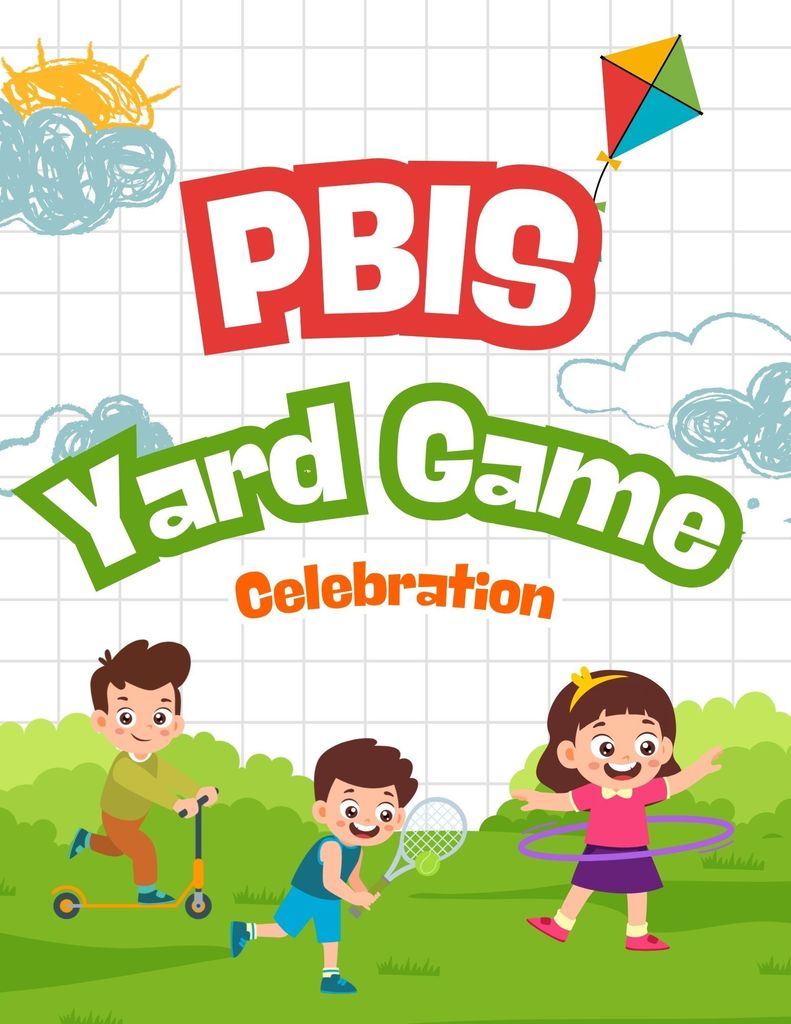 Flyer with children playing outside on scooter, hoola hooping and playing tennis