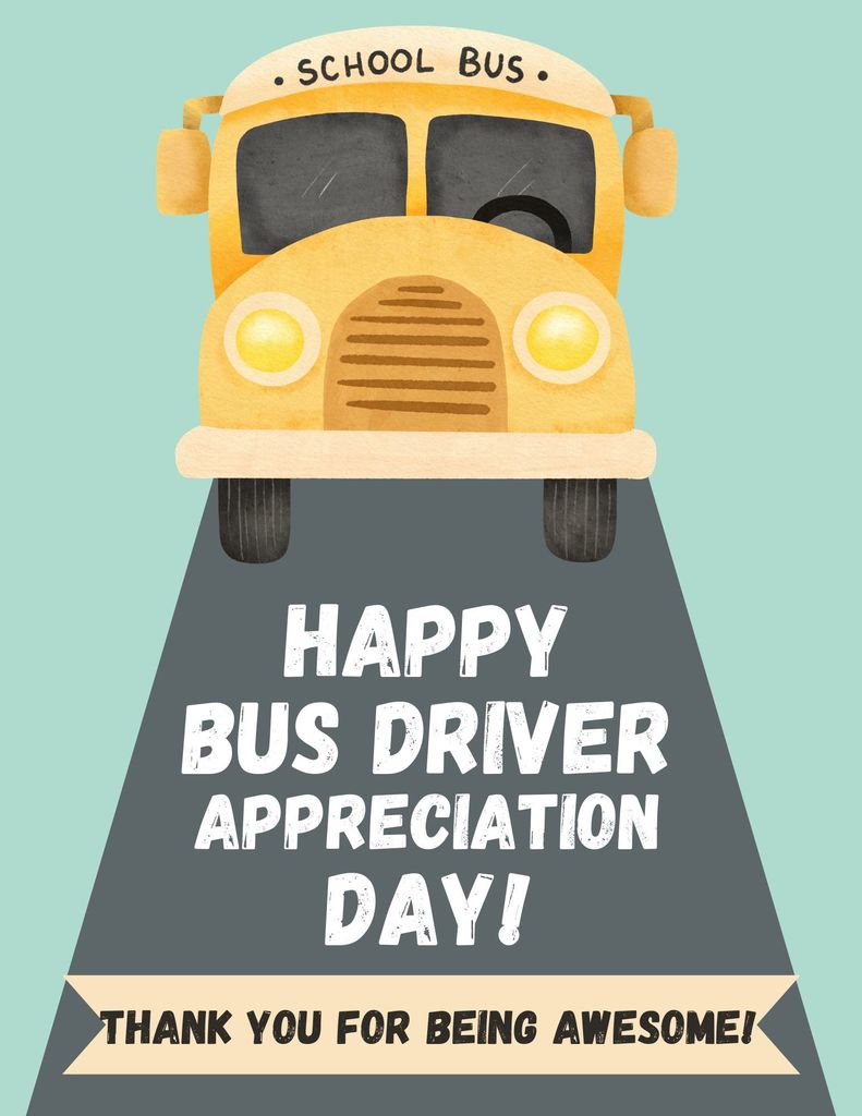 Flyer with bus driving forward on road