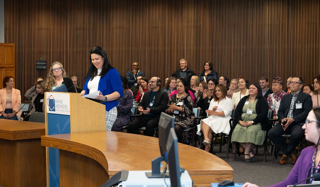 International Parent and Community Leadership Academy graduates are commended by Frances Cruz-Serrano