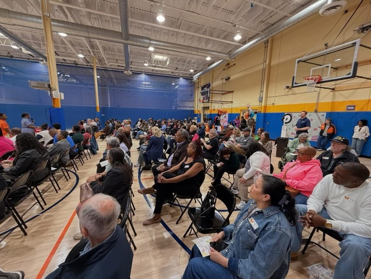 Grandparents in school gym
