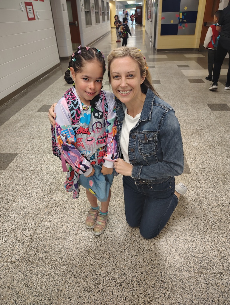 student and teacher rocking the butterfly clips