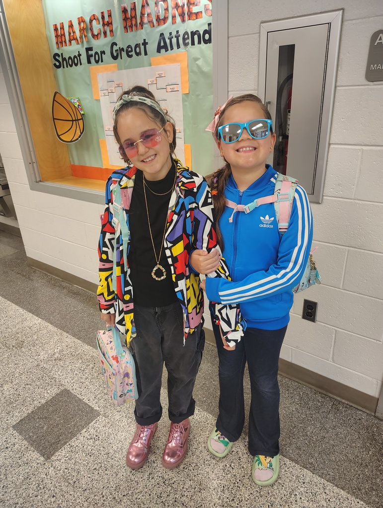 2 girls in bright colors