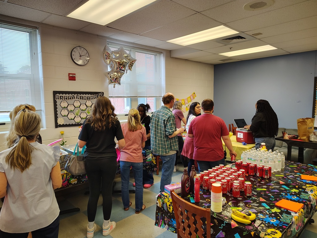 AP getting the music started, staff getting lunch