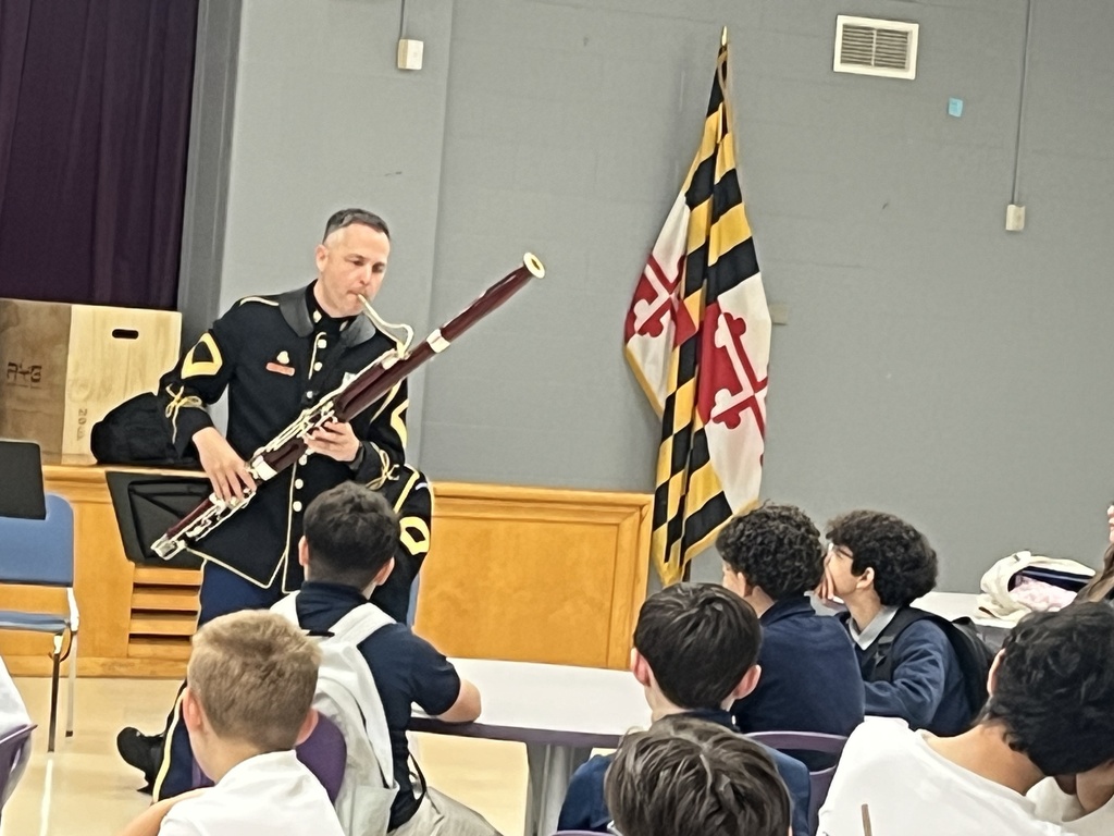 AMS students with USArmy Band